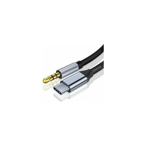 Câble USB-C vers auxiliaire, adaptateur USB-C vers jack 3,5 mm, rallonge audio pour voiture (haut-parleurs et casque) compatible avec Samsung Galaxy S21, S20 Ultra, S20+ 5G, Note 20/10 et Pixel 4/3 XL (1/5)