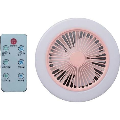 Ventilateur de plafond rechargeable avec lampe LED 2800 mAh, 3 vitesses, idéal pour le camping en plein air. (1/5)