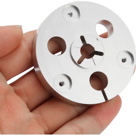 Contrôleur de bande 1/4 pouce 7 pouces, moyeu en aluminium Nab avec vis, finition argentée (1/5)
