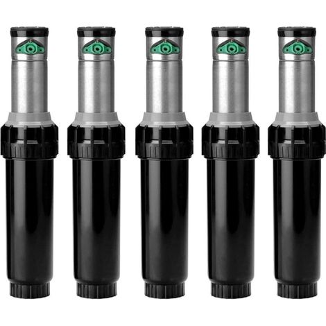 Pack 5 Aspersor de Riego K-Rain ProSport 1'' Inoxidable Alcance 13 a 23m Aspersor de Ángulo Ajustable Sectorial y Circular