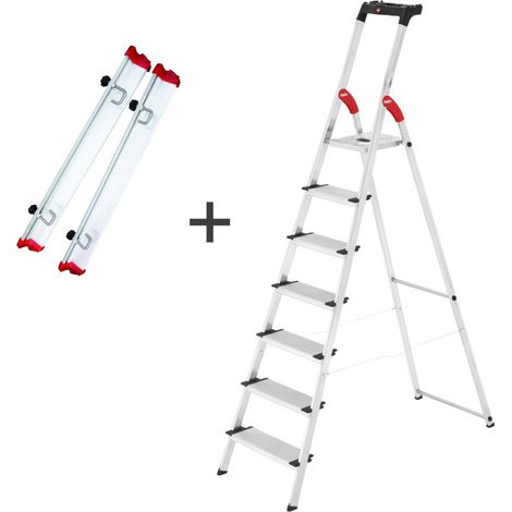 Rails jardin + Escabeau 7 marches extra larges ProfiStep XXL (1/5)