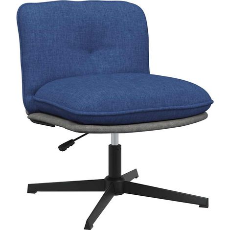 vidaXL Sedia da Ufficio Girevole Blu in Tessuto (1/5)