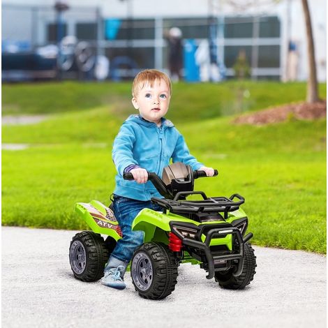 Quad elettrico per bambini 6V con funzione avanti, musica, verde OKMYHOME (1/5)