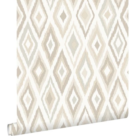 papier peint imitation d'ikat beige - ESTAhome (1/5)