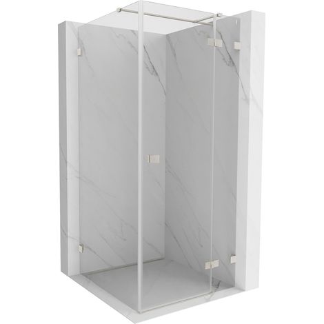 Mexen Lunar T cabine de douche pivotante droite 110 x 110 cm, transparent, nickel brossé - 834T-110-110-97-00-P (1/5)