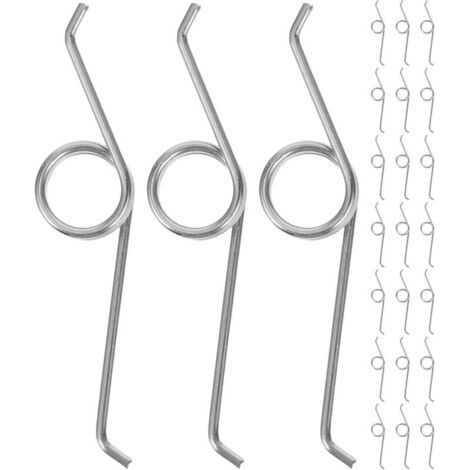 24 Replacement Torsion Springs for Hinged Trash Can Lid, Small Silver Metal Springs, for Home and Industrial Use. (1/5)