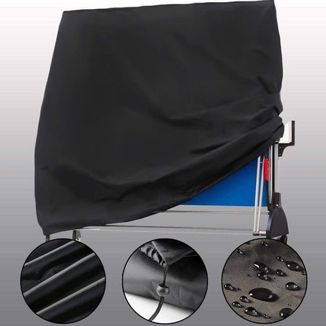 Housse pour table de tennis de table Oxford imperméable à l'eau et résistante, protection contre la poussière, le sol et les déchets pour le jardin et le garage (1/5)