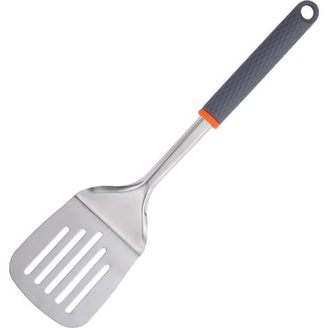 Spatule pour barbecue (36 cm) — Acier inoxydable, manche ergonomique  compatible lave-vaisselle pour un nettoyage facile — Noir (1/4)