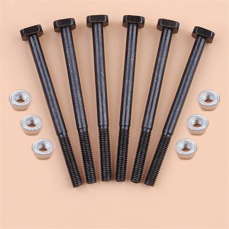 Kit de vis pour silencieux 6 pièces pour tronçonneuses Stihl 017, 018, MS170, MS180, 1123 148 1201 (1/5)