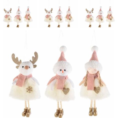 Pupazzetti Natalizi da Appendere per Albero di Natale, Casa, Vetrine Set da 9 Pz (1/3)
