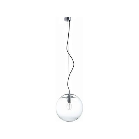 Suspended Lamp OXY E27 60W ⌀300mm Transparent glass Cromato