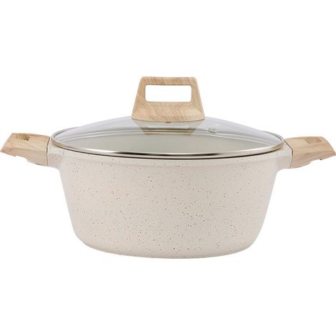 Ensemble de casseroles antiadhésives en céramique avec couvercles, sain, blanc. (1/5)