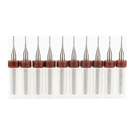 10 Hartmetallbohrer, 0,8 mm Wolframstahlklinge, CNC-/PCB-Gravierwerkzeug (1/5)