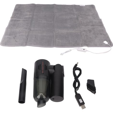 Couverture chauffante avec aspirateur, chauffage rapide électrique jetable pour chambre bureau canapé gris, prise US 110V (1/5)