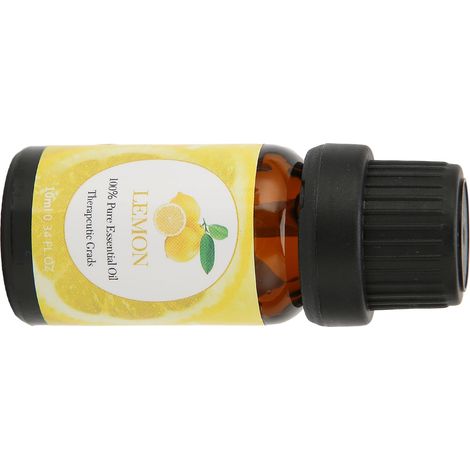 Huile essentielle d'aromathérapie pour diffuseur, 10 ml, citron, pour la relaxation musculaire, le soulagement des douleurs et du stress, et le massage corporel. Idéale pour la relaxation musculaire,  (1/5)