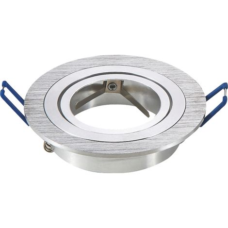 Portafaretto orientabile GU10 / MR16 da incasso 91mm Argento Rotondo Aigostar