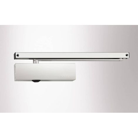 GEZE Türschließer TS 3000 V Set mit Gleitschiene, Aluminium, weiß (1/4)