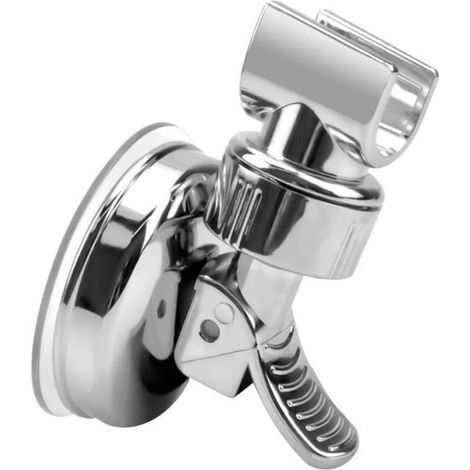 Support Pommeau de Douche, Support Douche Ventouse Rotation 360° Reglable Sans Percer pour Salle de Bains (1/4)