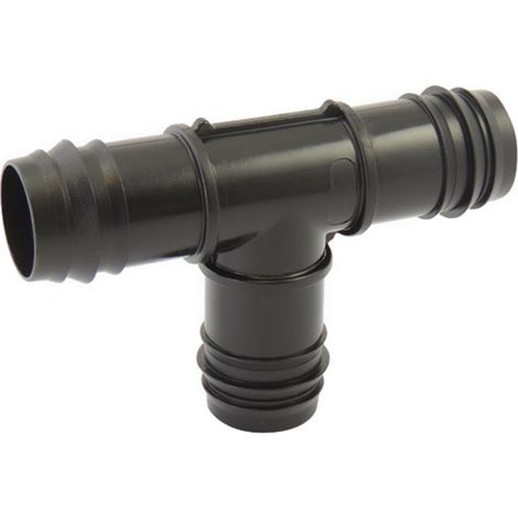 T cannelé 25 x 25 mm pour tuyau ø 25 mm – Raccord polypropylène à compression – Système goutte à goutte pour arrosage – Jardiboutique