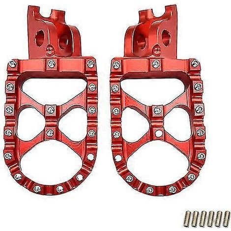 CNC-gefräste Motorrad-Fußrasten für Honda CR 125, 250, 150R, CR250R, CRF 150R, 250R, 450R, 250, 450 X, RX, LM (2002–2023) – Rot