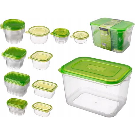 Ensemble de 21 boîtes de conservation alimentaire en plastique (1/5)
