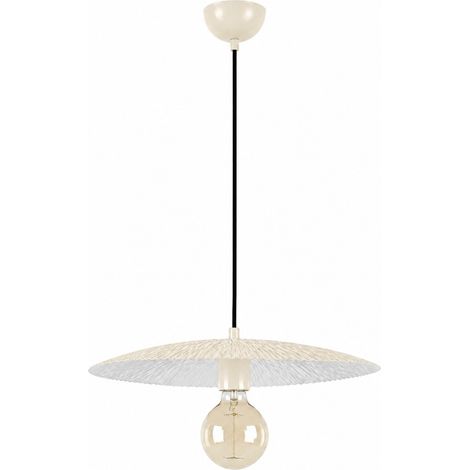 Lampe suspendue en métal "Soleil" - 39 x 39 cm - Beige (1/4)