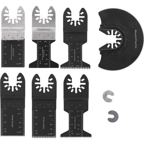 52 Pièces Lames Multifonctions pour Outil Oscillant, en Acier Carbone Haute Résistance - Kit Accessoires Bricolage (1/5)