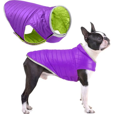 Abrigo reversible para perros, chaqueta cálida de invierno, chaleco impermeable para cachorros, ropa para perros pequeños, medianos y grandes. (1/5)