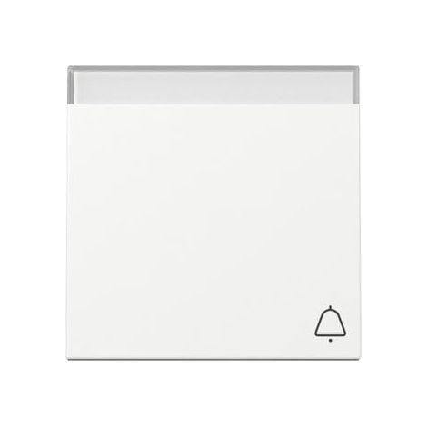Placca copriinterruttore Gira 367303 lucida Sistema 55 simbolo campanello