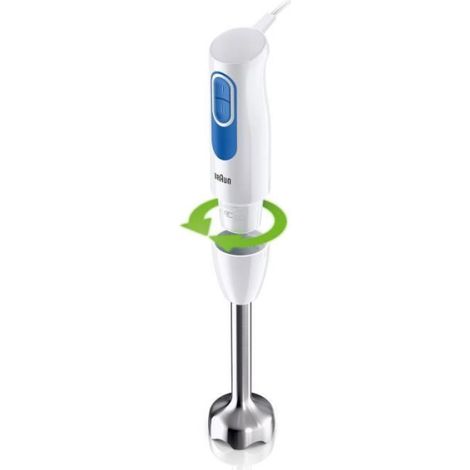 Mixeur Electrique Pied BRAUN MQ20.236M - Moteur 600 W - 2 vitesses - Systeme EasyTwist (1/3)
