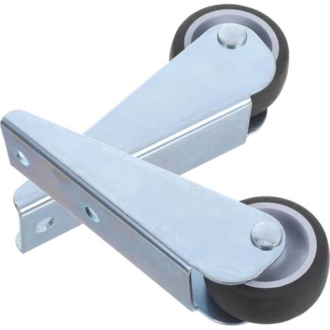 2 Pièces Roues de Porte Coulissante avec Roulettes Caoutchouc Silencieuses et Support Renforcé Roues de Remplacement Latérales et Verticales pour Portes Bois Lourdes Montage (1/5)