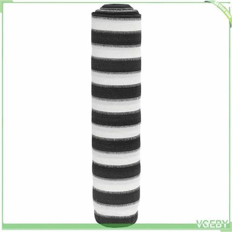 4003684 Filet brise-vue anthracite et blanc 2x25 m PEHD 150 g/m2 (1/5)