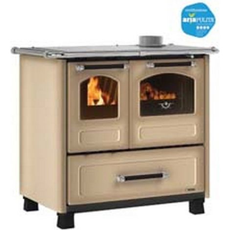 1PZ CUCINA A LEGNA FAMILY 7,5 KW CAPPUCCINO MODELLO 4,5 - misure cm.96,4x64,2x85,3h. - peso kg.125