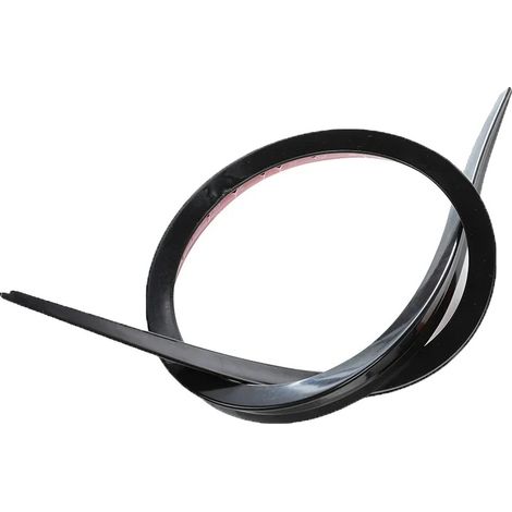 Alerón para coche, material PU flexible, ajuste universal, 1,2 m, negro brillante. (1/2)