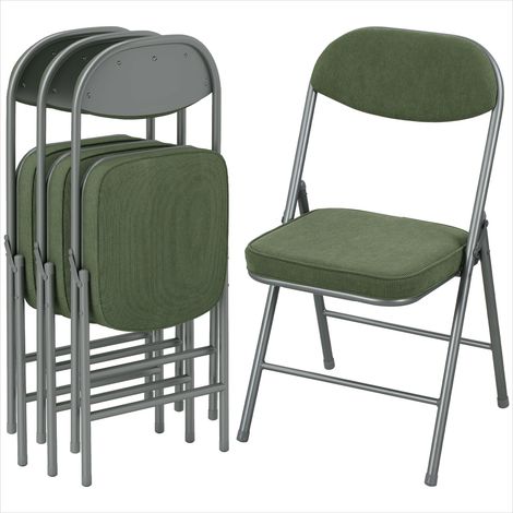Banc de salle à manger Chaises pliantes velours côtelé vert lot (1/5)