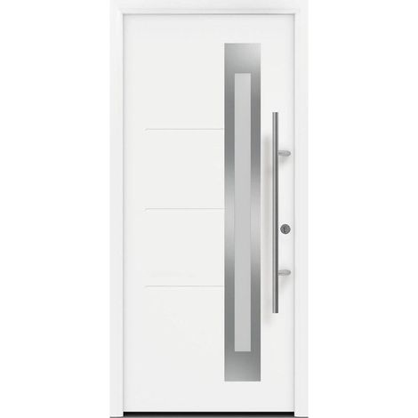 Hörmann Ecostar Haustür "ISOPRO Secur IPS 780S", verkehrsweiß (RAL 9016), 110 x 210 cm (B x H), DIN Rechts