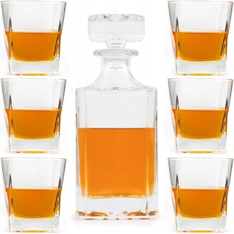 Karaffe + 6 Gläser für Whisky – Whisky-Geschenkidee für alkoholische Getränke, Feiertage und Geburtstage (1/5)