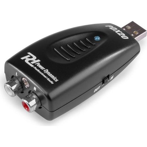 Interface audio - Convertisseur audio PDX20 USB (numérique) - RCA (analogique) (1/3)