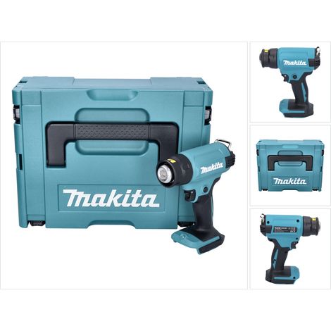 Pistola de aire caliente sin cable Makita DHG 180 Zj 550 °C 18V + Makpac Set - Sin batería, sin cargador