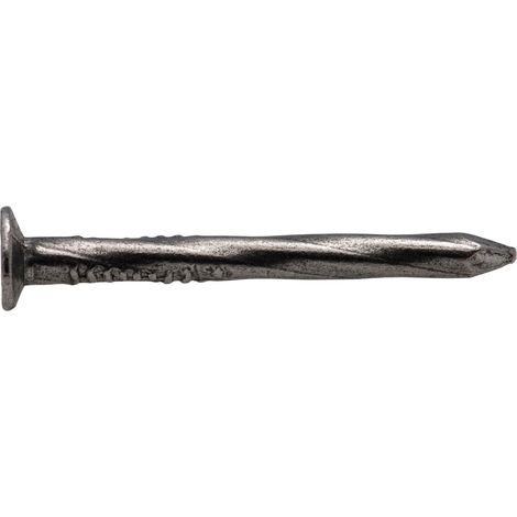 Pointe torsadée acier poli à tête plate 2,5x50 mm – Boîte de 200g – Pour bois dur – Vissage rapide en série – Vissal