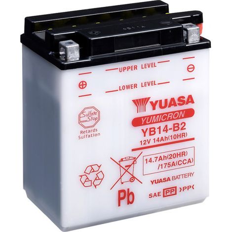 YUASA YB14-B2 BATTERIE DE MOTO YB14-B2 -Y- (1/7)