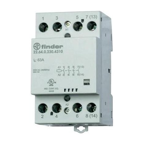 Contactor modular Finder 22.64.0.230.4310 plata estaño