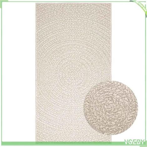 4010372 Tapis ZIZUR crème 80x150 cm aspect de jute intérieur extérieur (1/5)