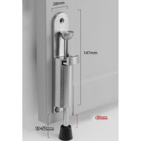 Bloque-porte métal pied, zinc, intérieur/extérieur, stop porte sol efficace (1/5)