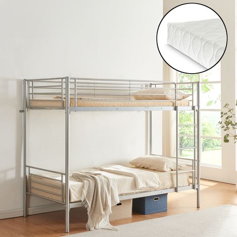 Litera Soppsar para 2 personas con 2 colchones 90x200 cm - Plata (1/5)