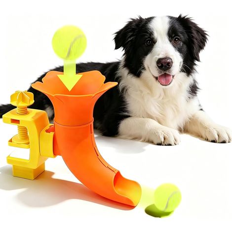 Lanceur de balles pour chien, lanceur de balles réglable en hauteur pour jouer à l'intérieur et à l'extérieur, lanceur de balles interactif pour chiens moyens et grands, pour dépenser leur énergie et (1/5)