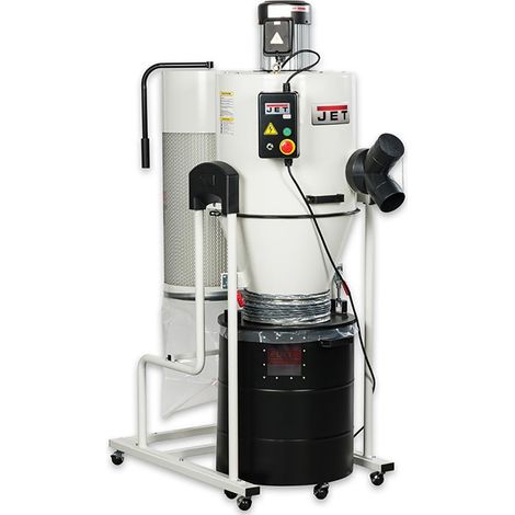 JET – Système d'aspiration cyclonique 1500 W – JCDC20 – Aspiration 2610 m3/h – Conteneur acier 132L – Silencieux 76 dB pour chantier (1/4)