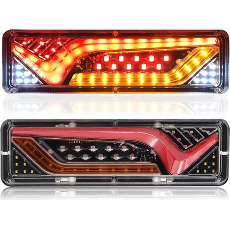 LED-Anhängerrücklichter, LED-Anhängerlichter, Bremslichter, Blinker, multifunktionale Rücklichter für Anhänger, LKW, Wohnwagen, Traktor, 2 Stück (1/4)