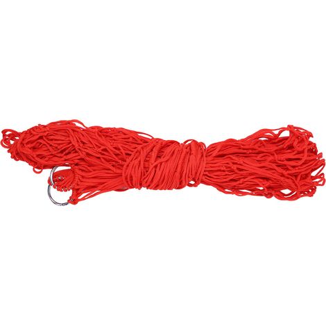 Hamac Double Confortable en Maille Nylon pour Jardin et Camping (Rouge) (1/5)