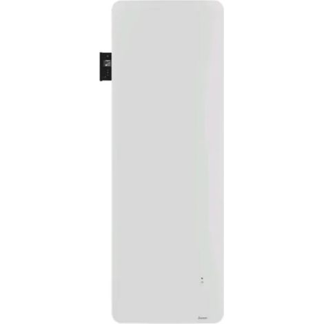 Sauter – Radiateur à inertie vertical 1500W – Blanc – Dimensions 47.4 x 136.2 x 14cm – Éclairage LED intégré – Programmation connectée